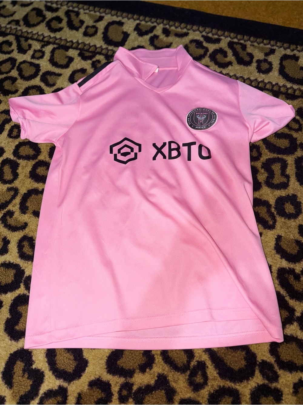 Pink Kids Soccer Jersey with Logo